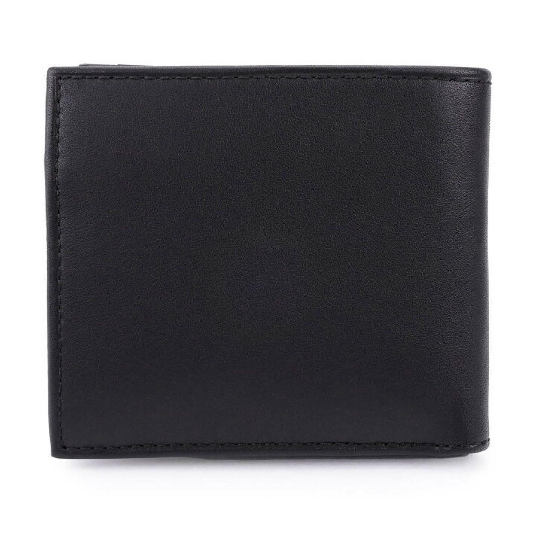 新品Polo Ralph Laurenポロラルフローレン二つ折り財布　黒レザー