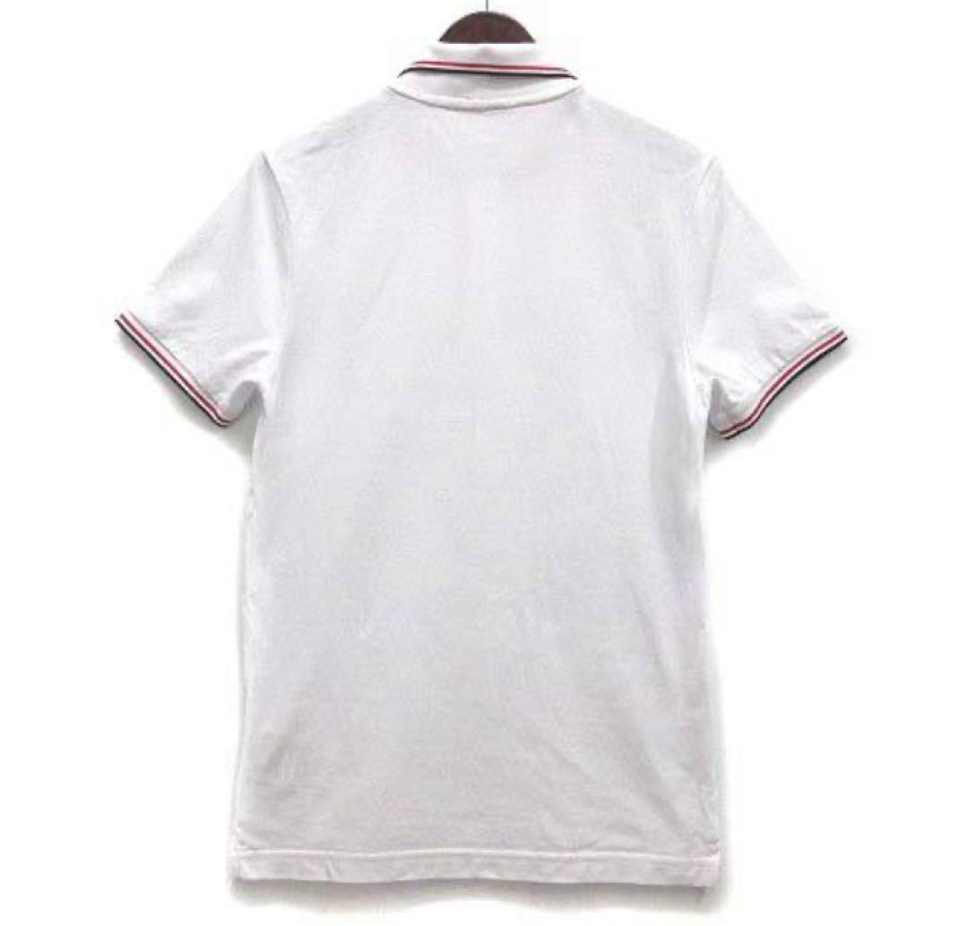 美品　モンクレール　MONCLER ホワイト メンズ　ポロシャツ　S