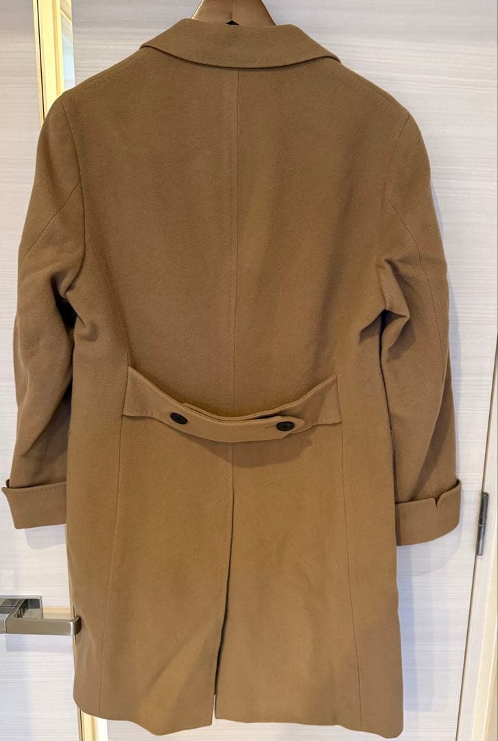 UNIVERSAL LANGUAGE ベージュチェスターコート シングルブレスト