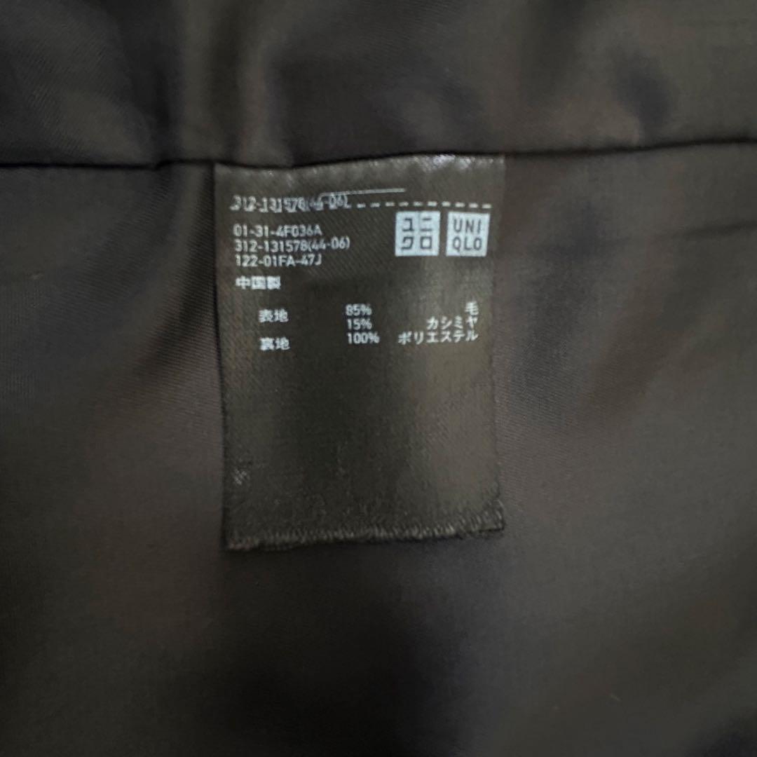 【未使用級】UNIQLO ウールカシミヤチェスターコート Lサイズ BLACK