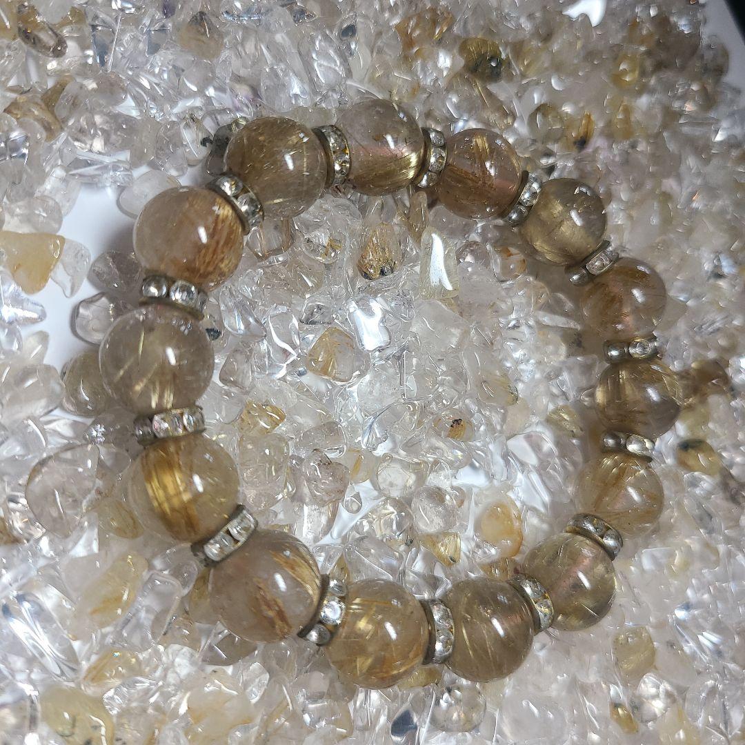 ルチルクォーツ 　タイチンルチル　パワーストーン　中古