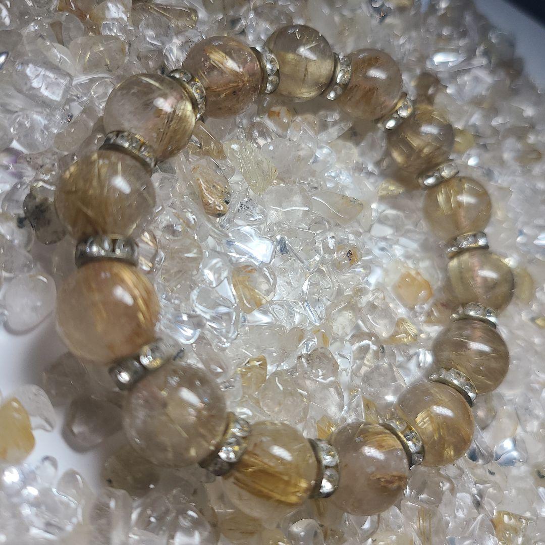 ルチルクォーツ 　タイチンルチル　パワーストーン　中古