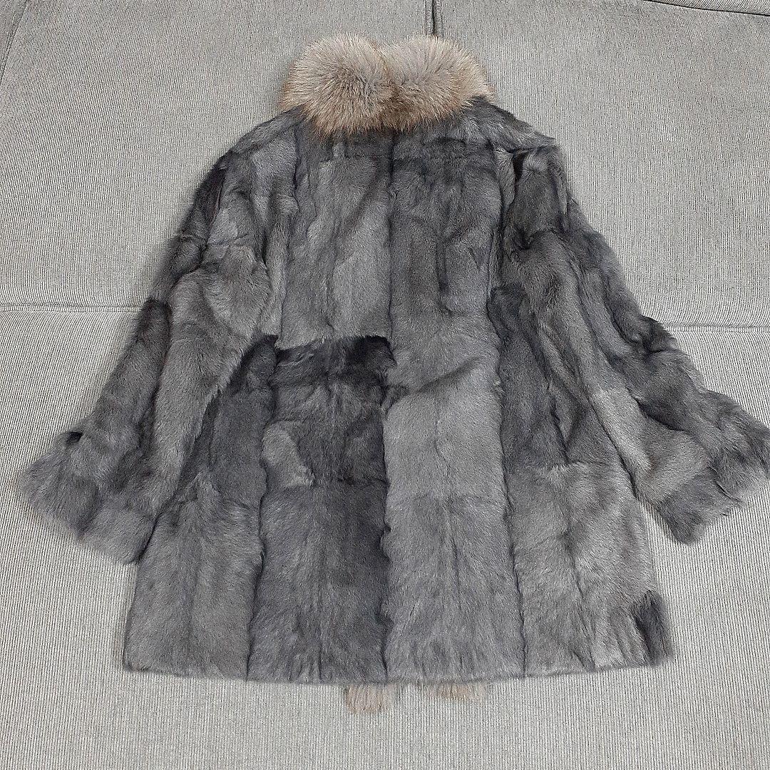フォックス襟 コート ロシアンリス ミンク