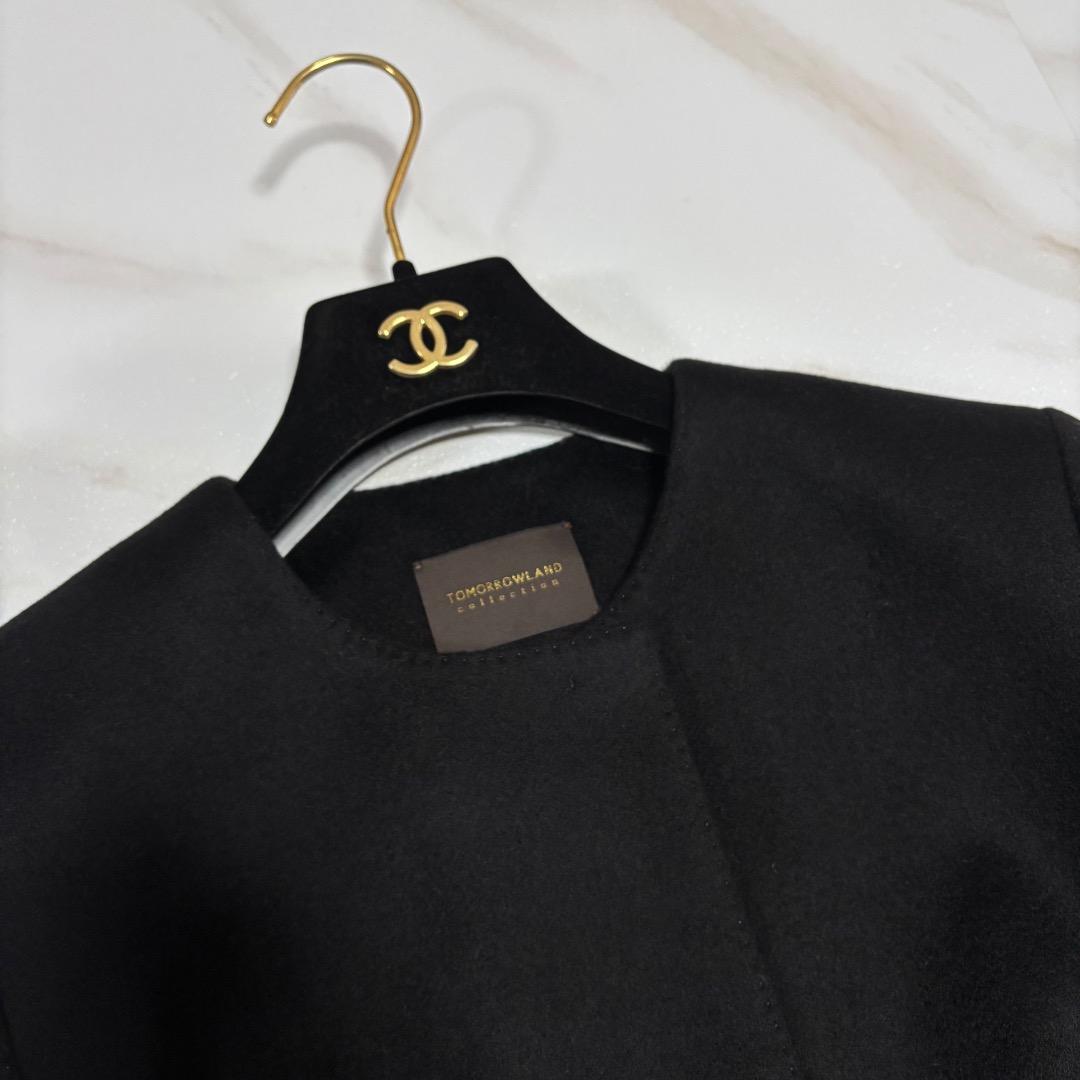 TOMORROWLAND トゥモローランド カシミヤ100% ノーカラーコート