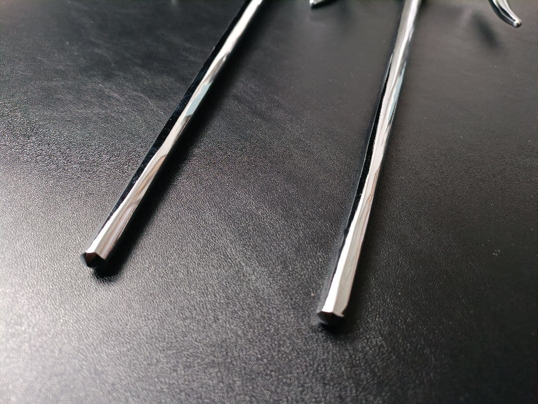 k*u様 武具　十手　48CM　2本セット　釵　琉球古武術　鉄製　古武道具　サイ