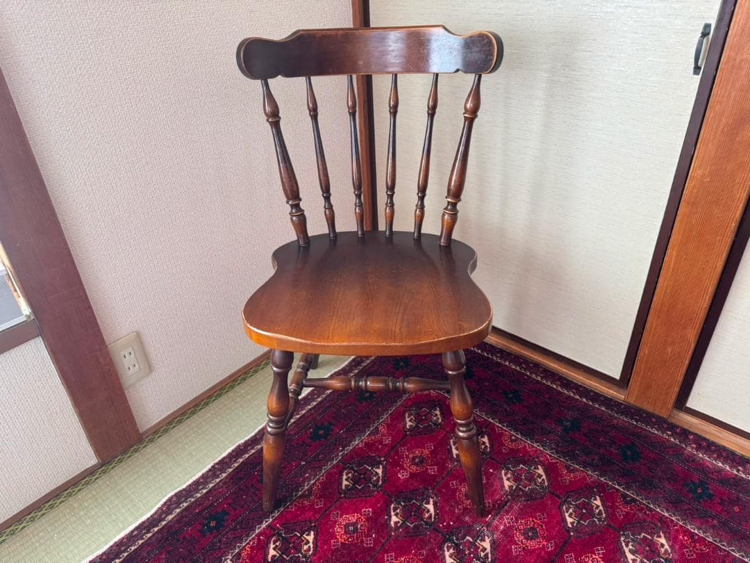 【今週末まで出品】飛騨家具　キツツキマーク　ダイニングチェア　ウィンザーチェア