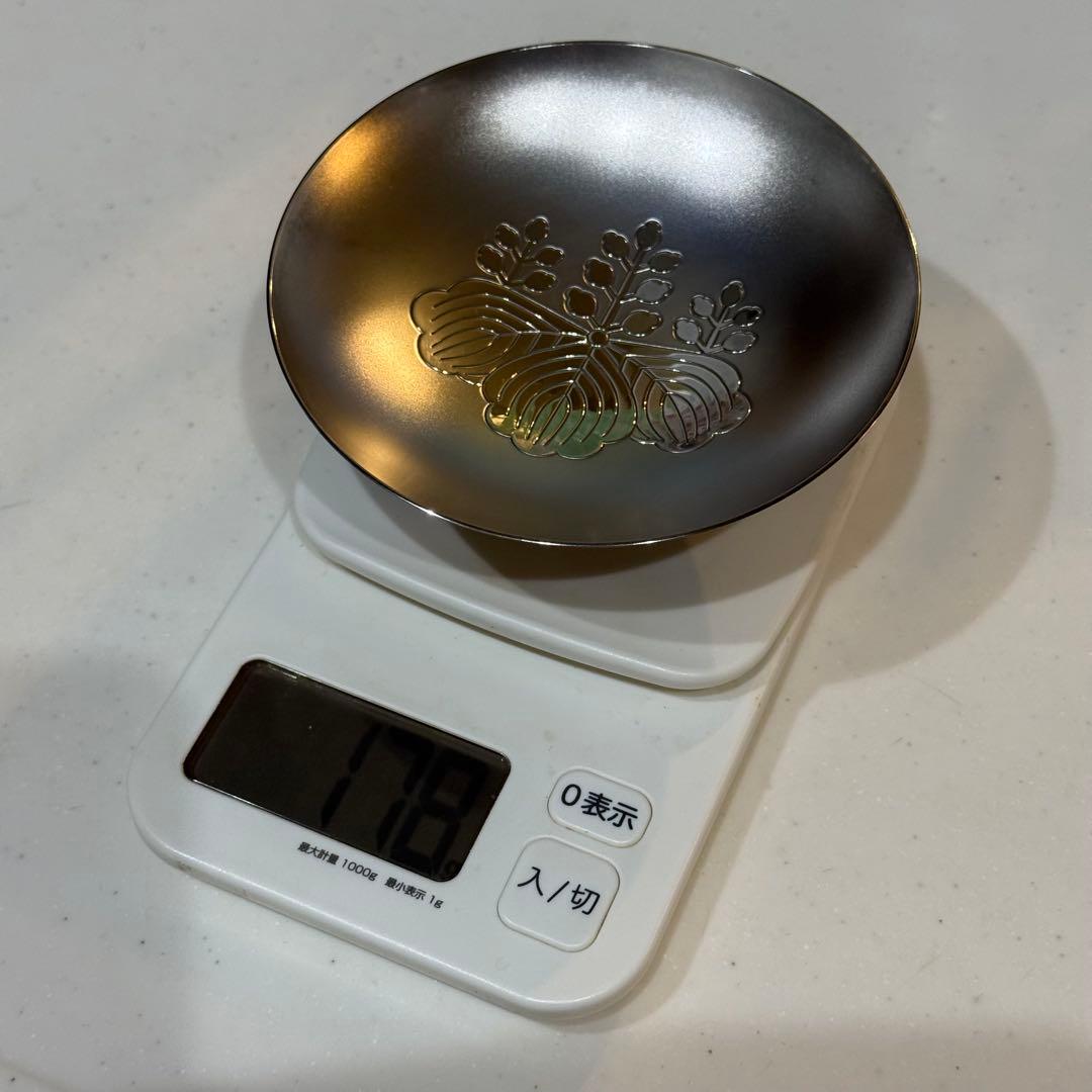 純銀　(大)　銀盃　銀杯　SILVER1000刻印　内閣総理大臣　贈　約178ｇ