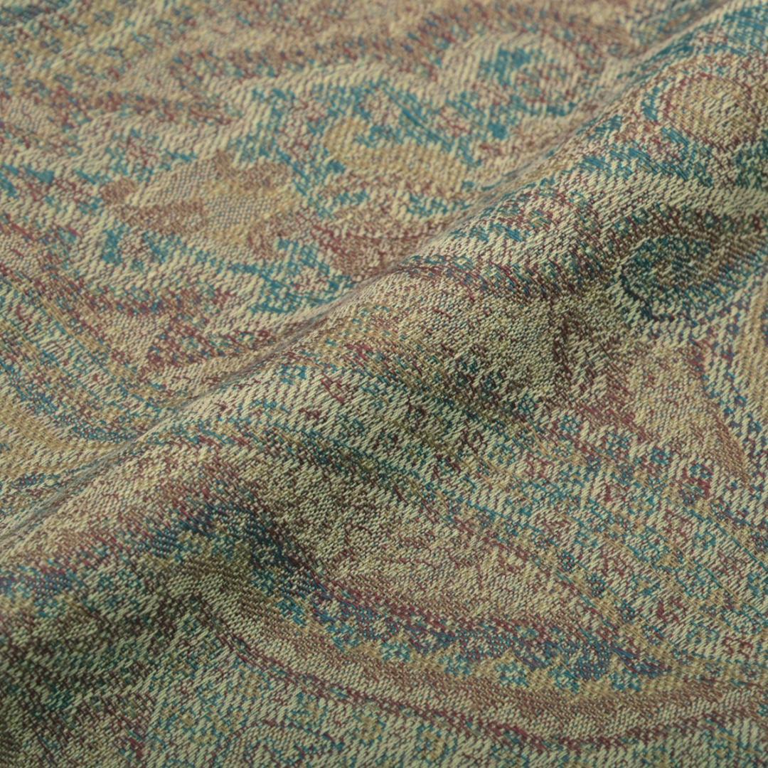 未使◇ディオール ペイズリー柄 大判ストール 130×128 カーキ系 箱付き