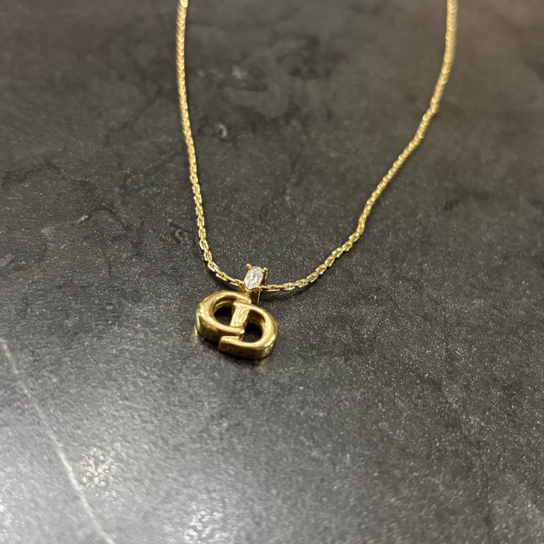 美品　クリスチャンディオール　ゴールド　ネックレス　CDロゴ