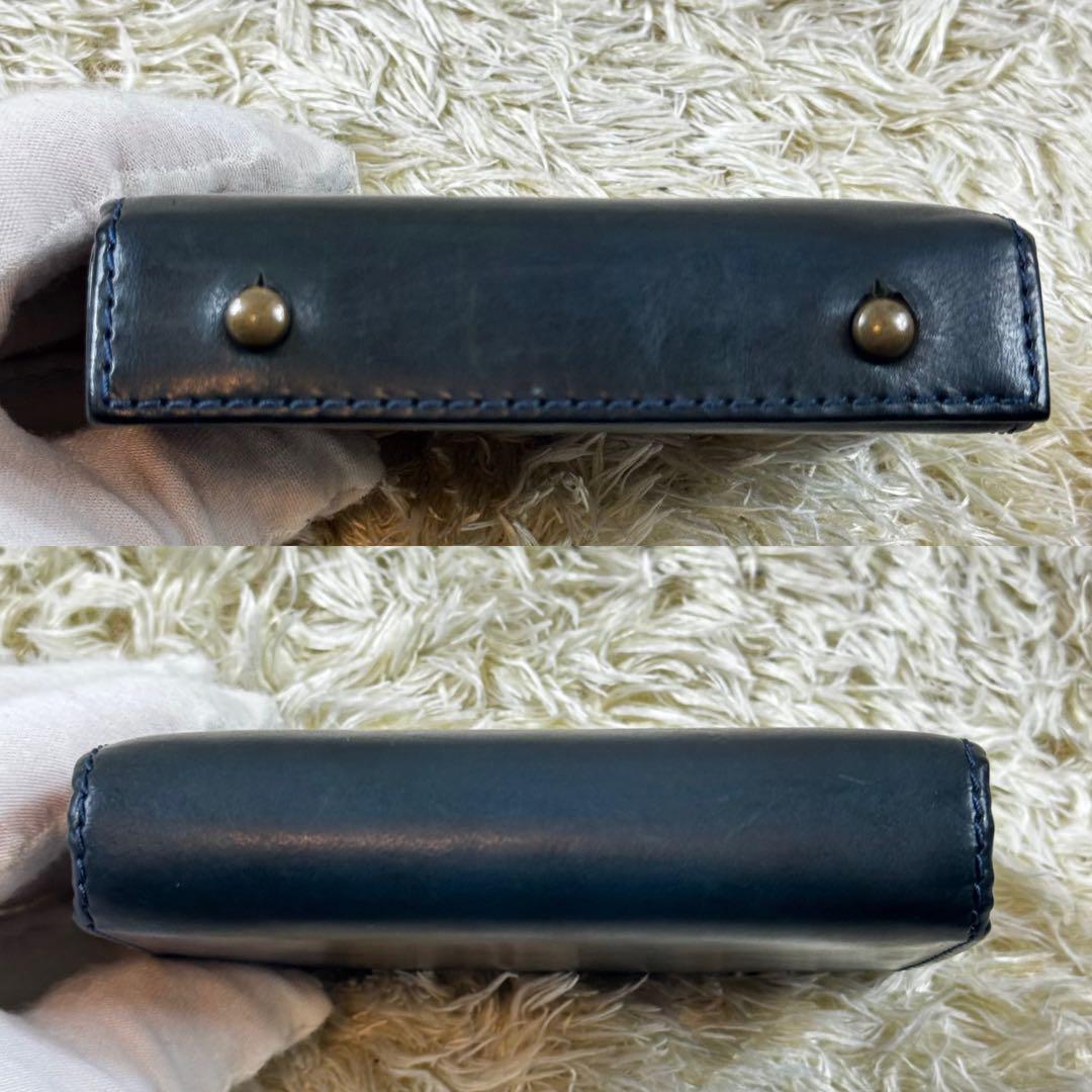 大人気✨エムピウ　ミッレフォッリエ2 P25 ブルー　チョコ ネイビー系　レザー