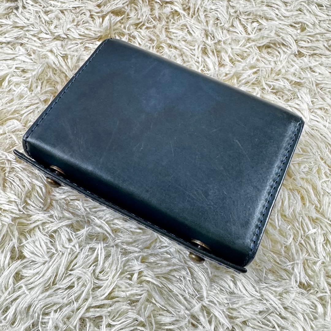 大人気✨エムピウ　ミッレフォッリエ2 P25 ブルー　チョコ ネイビー系　レザー