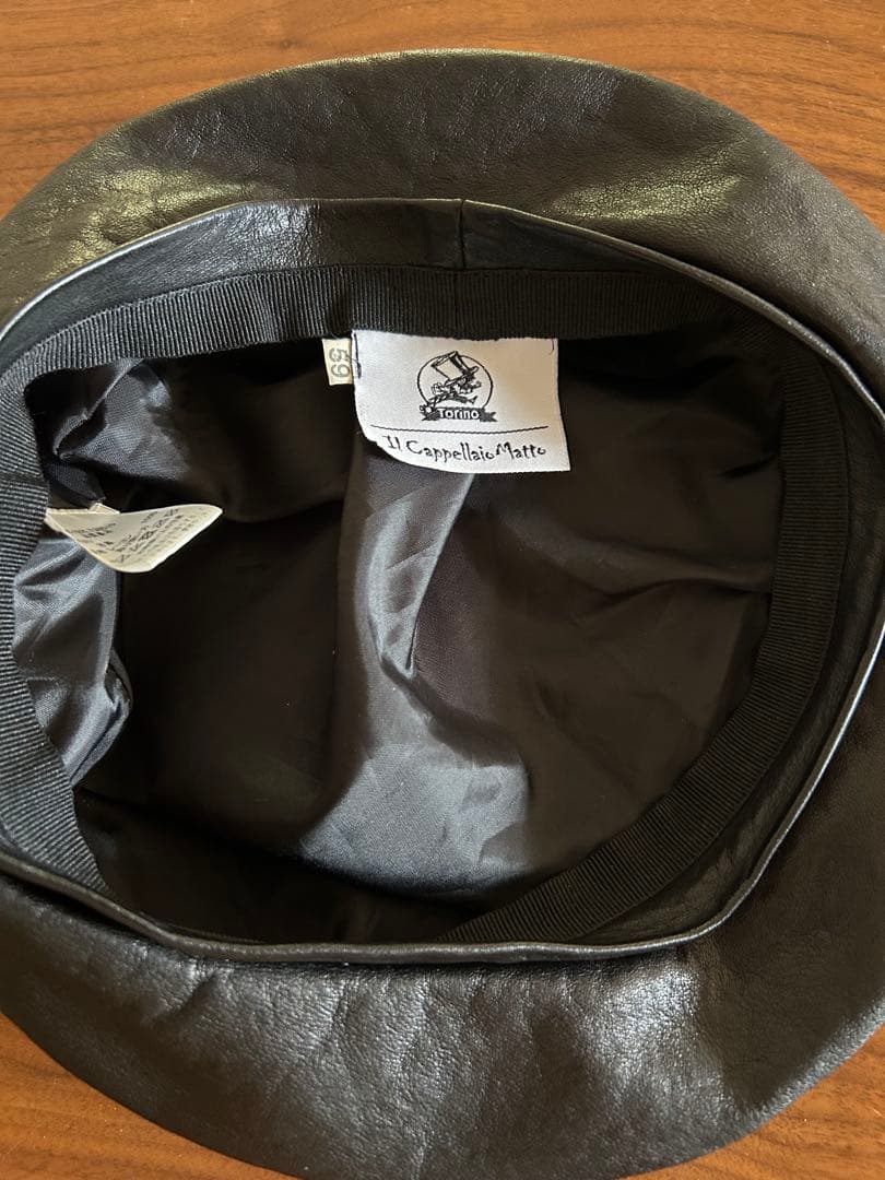 専用　【IL CAPPELLAIO MATTO】　レザーベレー帽