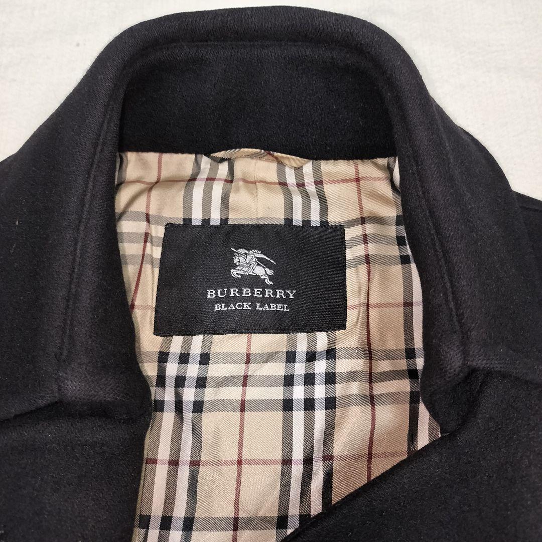 BURBERRY ブラックレーベル ノバチェック 銀ボタン コート　アンゴラ