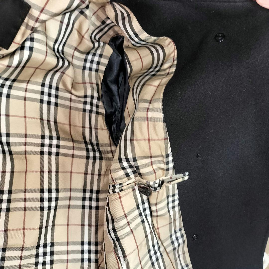 BURBERRY ブラックレーベル ノバチェック 銀ボタン コート　アンゴラ