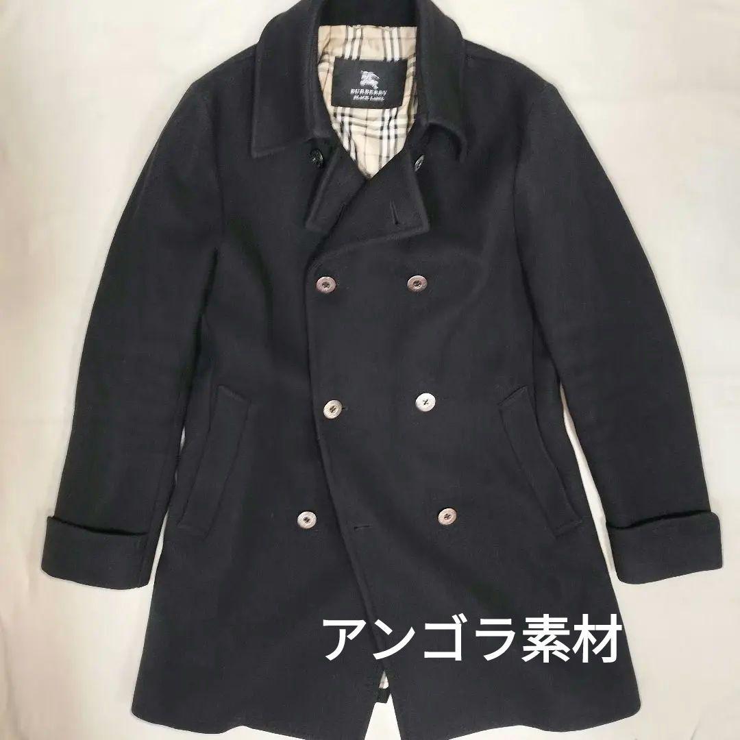 BURBERRY ブラックレーベル ノバチェック 銀ボタン コート　アンゴラ