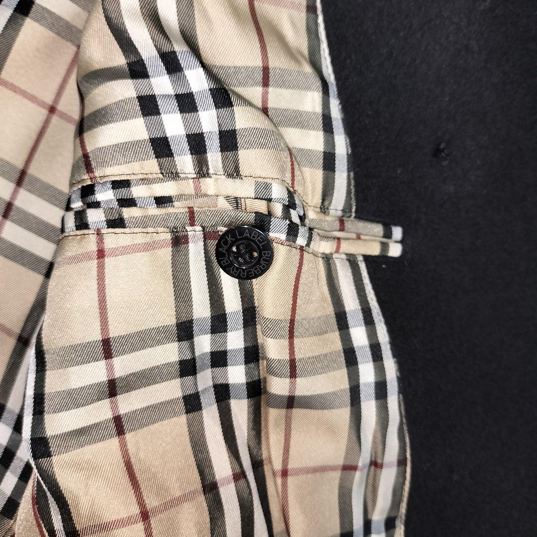 BURBERRY ブラックレーベル ノバチェック 銀ボタン コート　アンゴラ