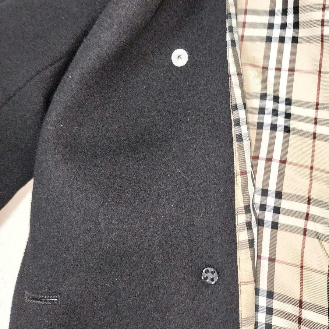 BURBERRY ブラックレーベル ノバチェック 銀ボタン コート　アンゴラ
