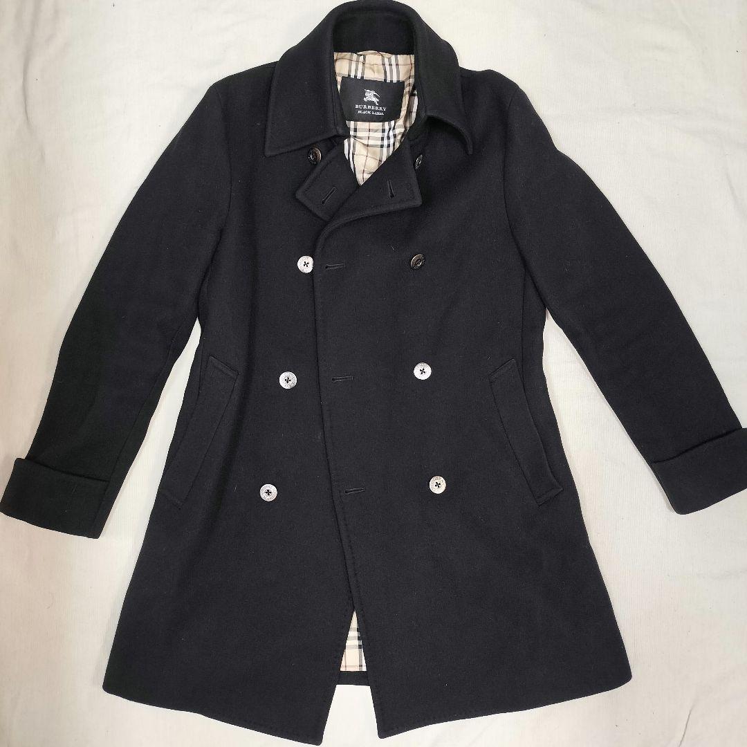BURBERRY ブラックレーベル ノバチェック 銀ボタン コート　アンゴラ