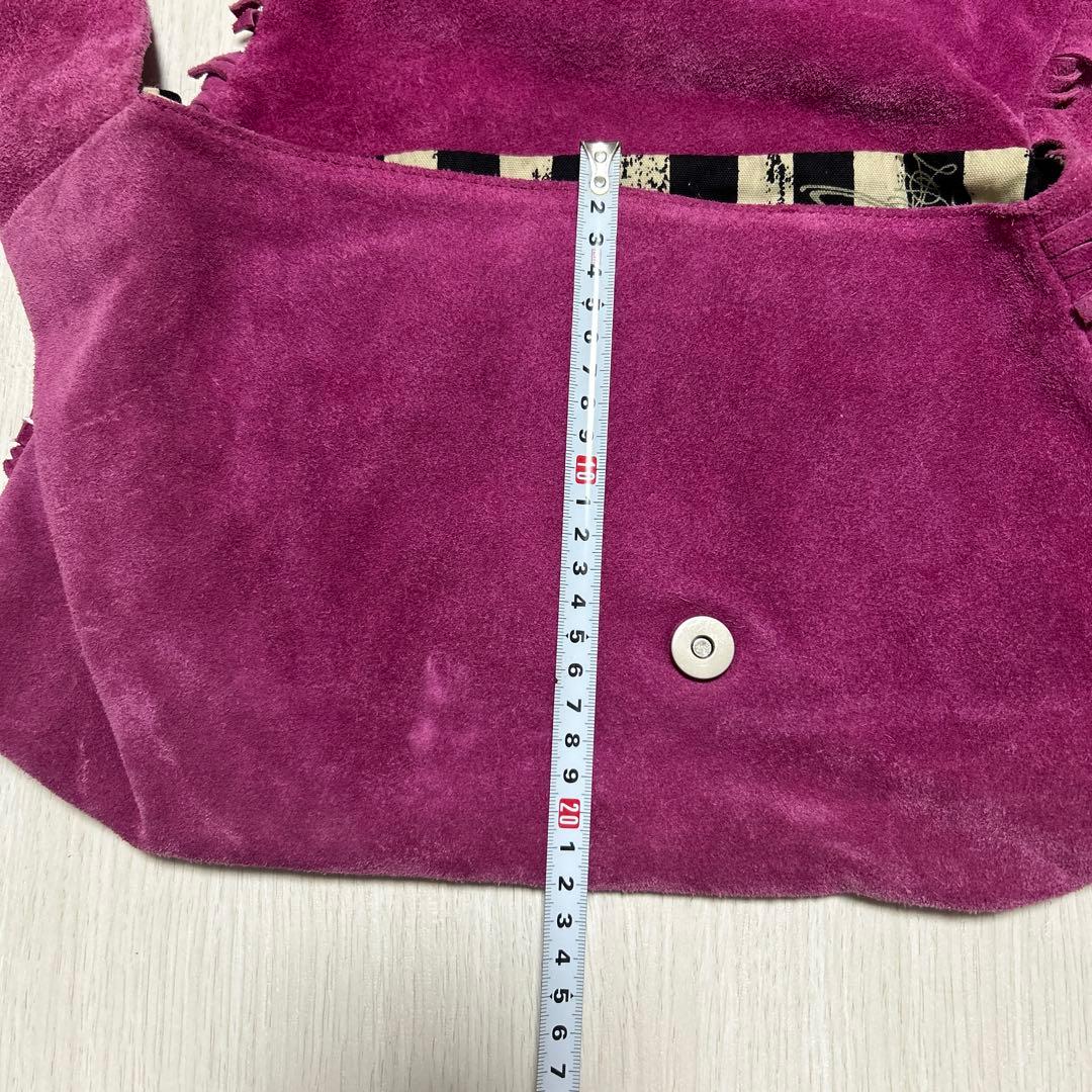 ヴィヴィアン スエード ショルダーバッグ ピンクパープル系 変形 レア