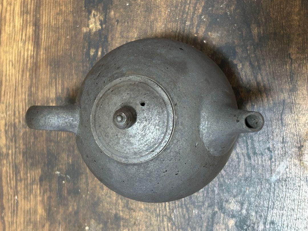 新品　加藤財　急須　黒丸　後ろ手　ティーポット　定価14300円