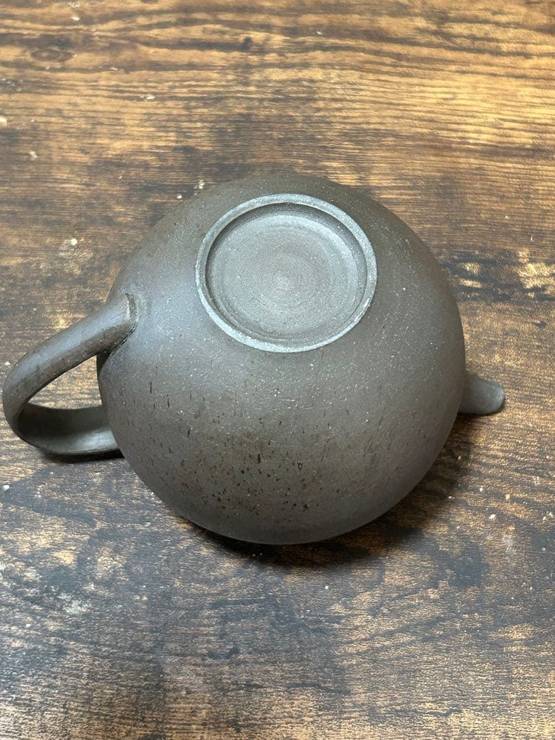 新品　加藤財　急須　黒丸　後ろ手　ティーポット　定価14300円