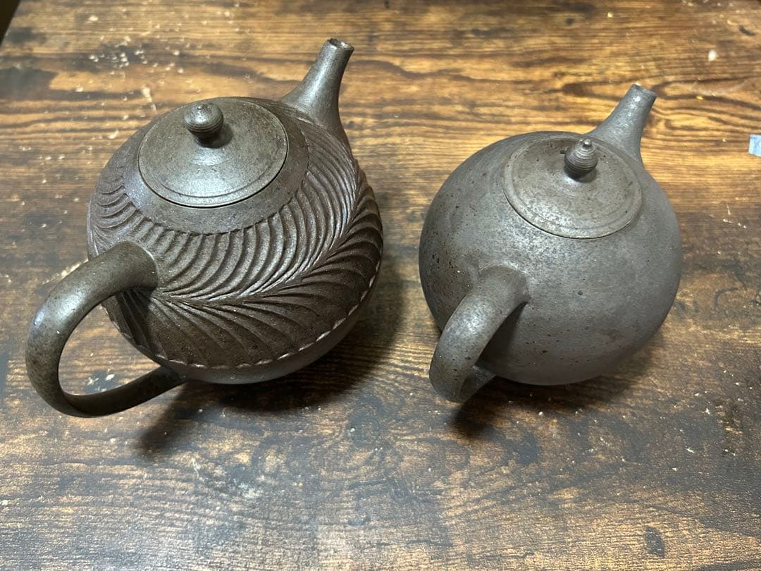 新品　加藤財　急須　黒丸　後ろ手　ティーポット　定価14300円