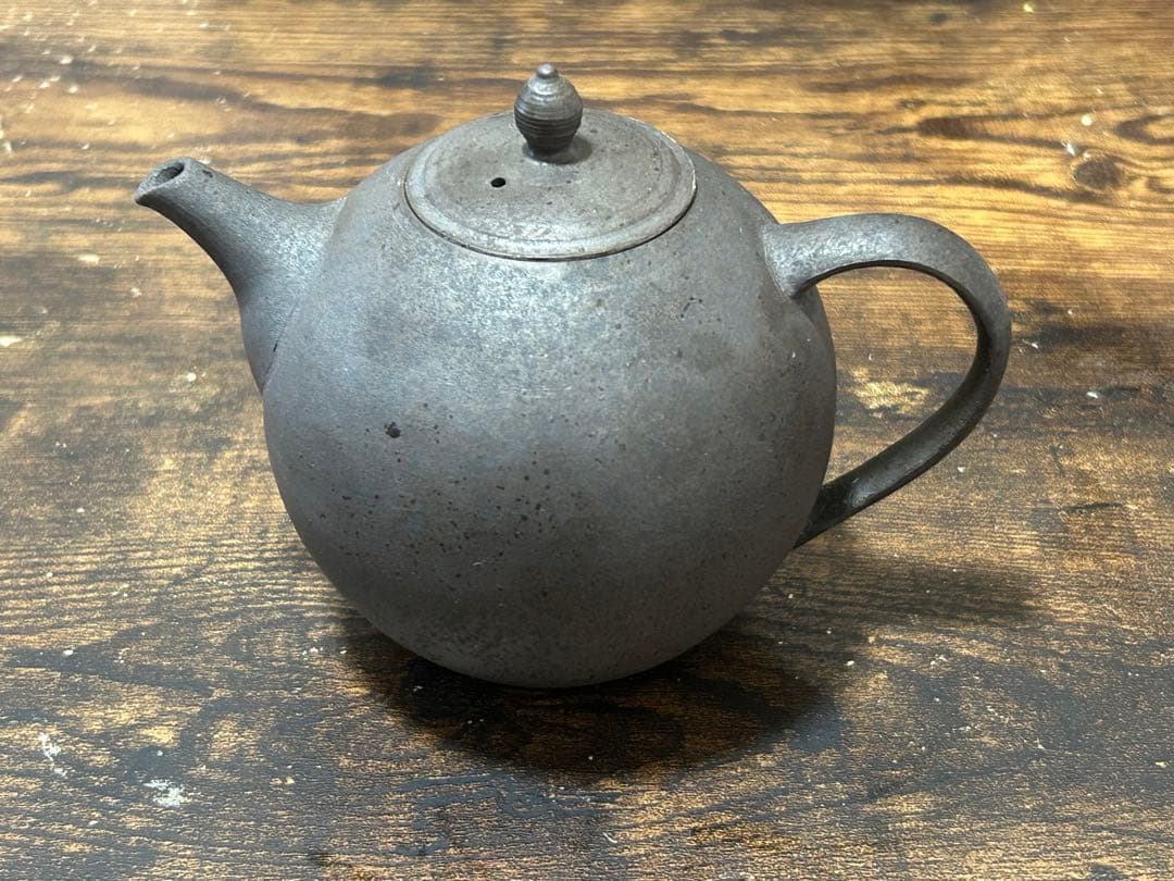 新品　加藤財　急須　黒丸　後ろ手　ティーポット　定価14300円