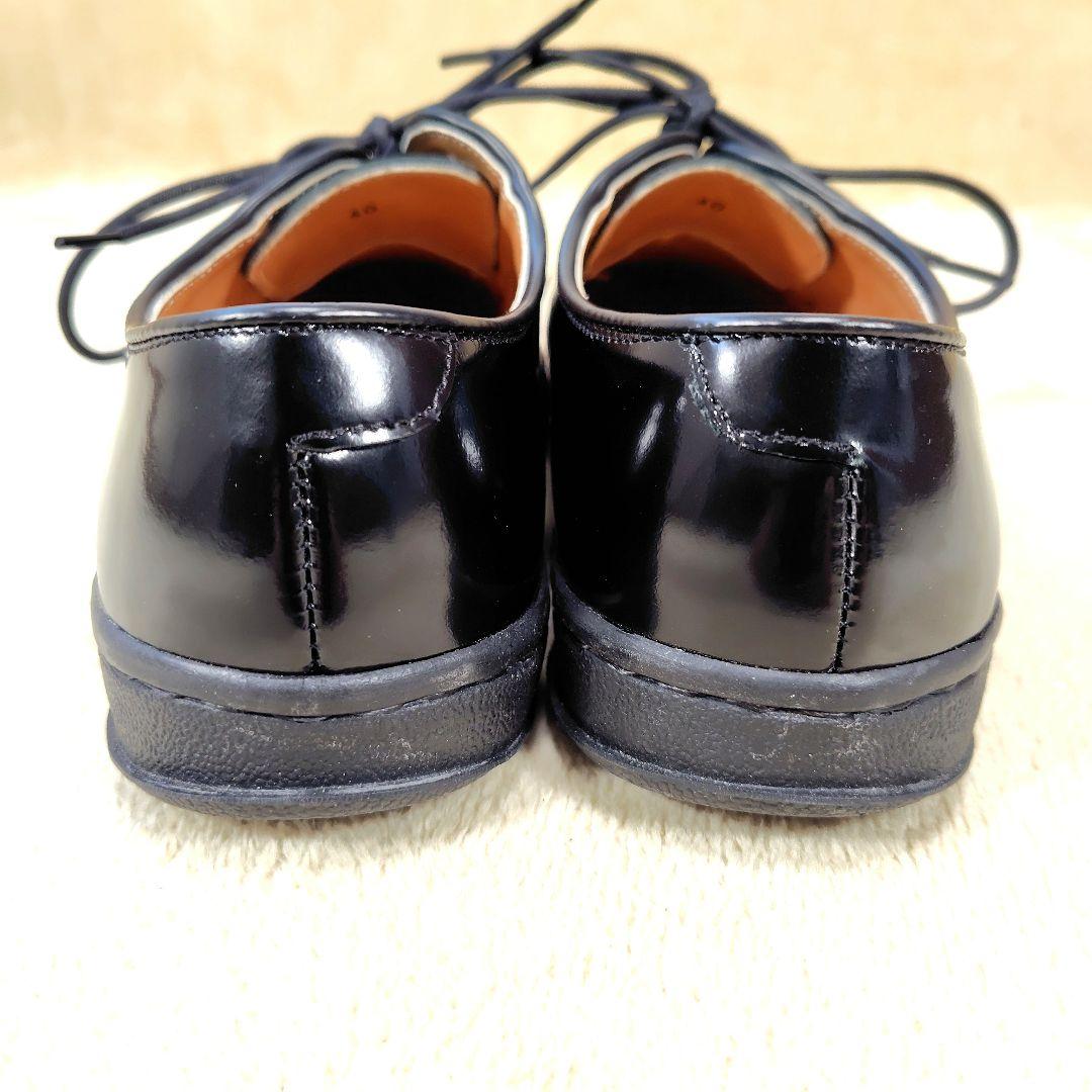 未使用級 マネブ ドレスシューズ プレーントゥ　レザー ブラック 40 25.5