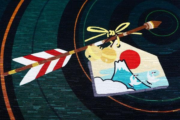 ★専用★美品 開き名古屋帯 絵馬 こま 羽子板 お正月 長さ3m78cm 正絹