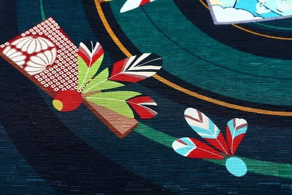 ★専用★美品 開き名古屋帯 絵馬 こま 羽子板 お正月 長さ3m78cm 正絹