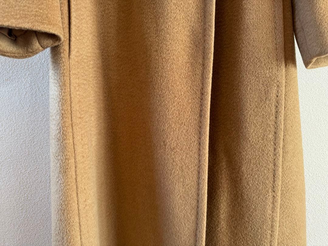 マックスマーラキャメル100％ベルテッドコート■白タグ■36マニュエラマヌエラ