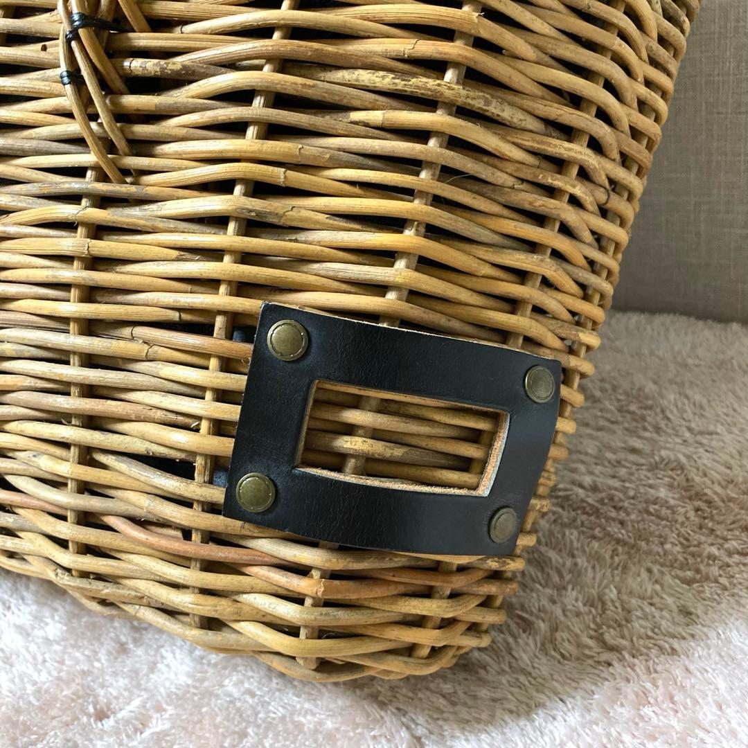 [最終値下げ][極美品] エバゴス かごバッグ　完売品　ラビットファーかぶせ