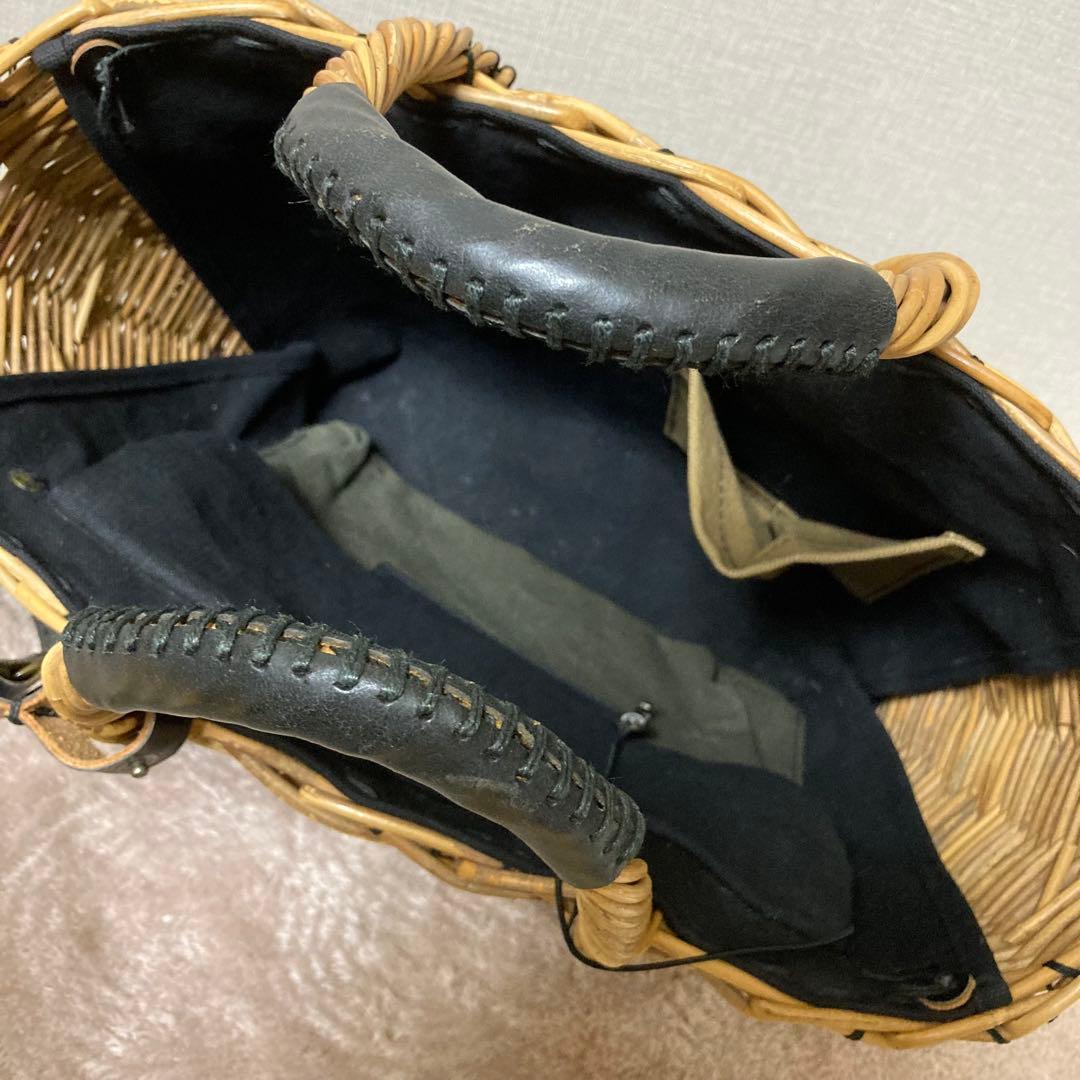 [最終値下げ][極美品] エバゴス かごバッグ　完売品　ラビットファーかぶせ