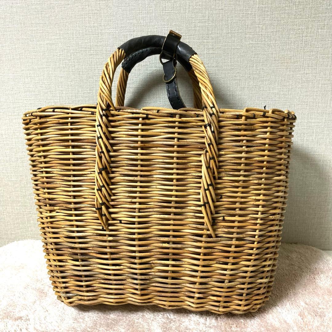 [最終値下げ][極美品] エバゴス かごバッグ　完売品　ラビットファーかぶせ