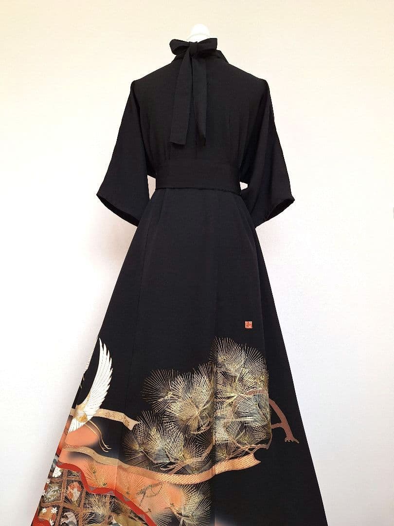 着物リメイクワンピース3599