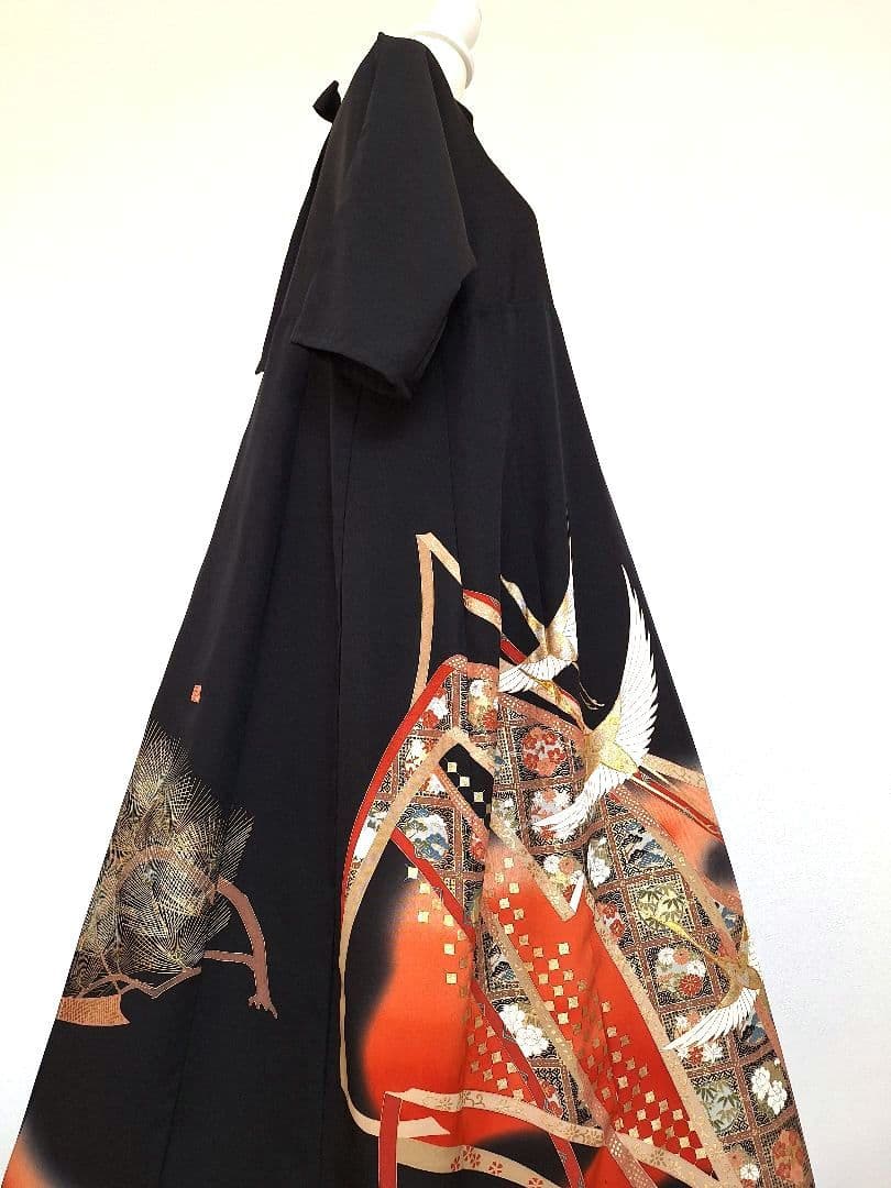 着物リメイクワンピース3599