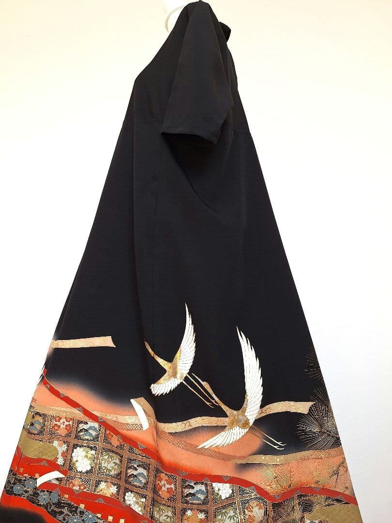 着物リメイクワンピース3599