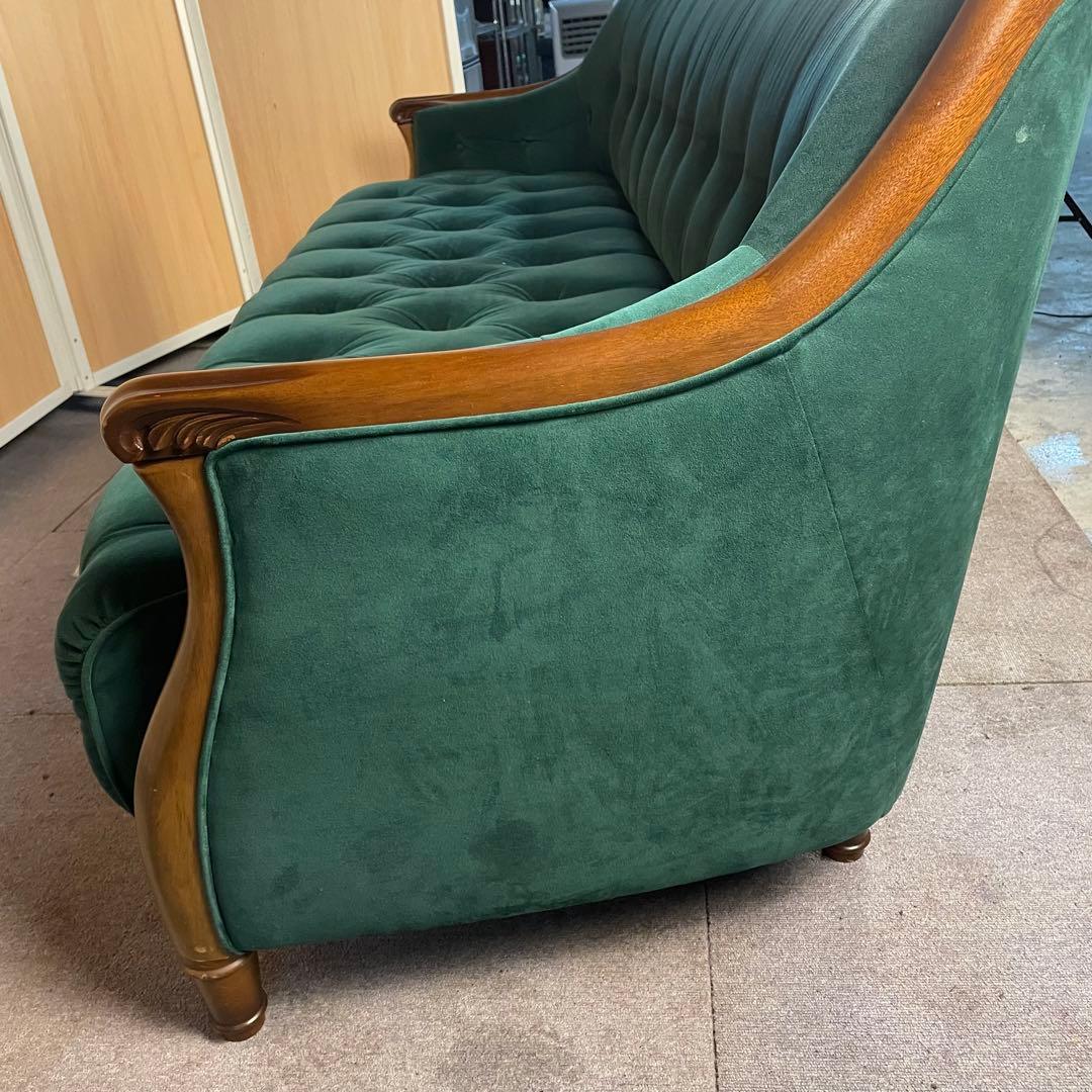 【希少】オールドマルニ　3人掛けソファー　グリーン　ヴィンテージ