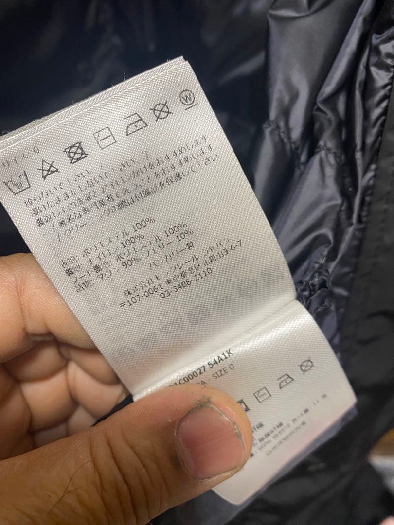 モンクレール　ダウントレンチコート フード付き　黒