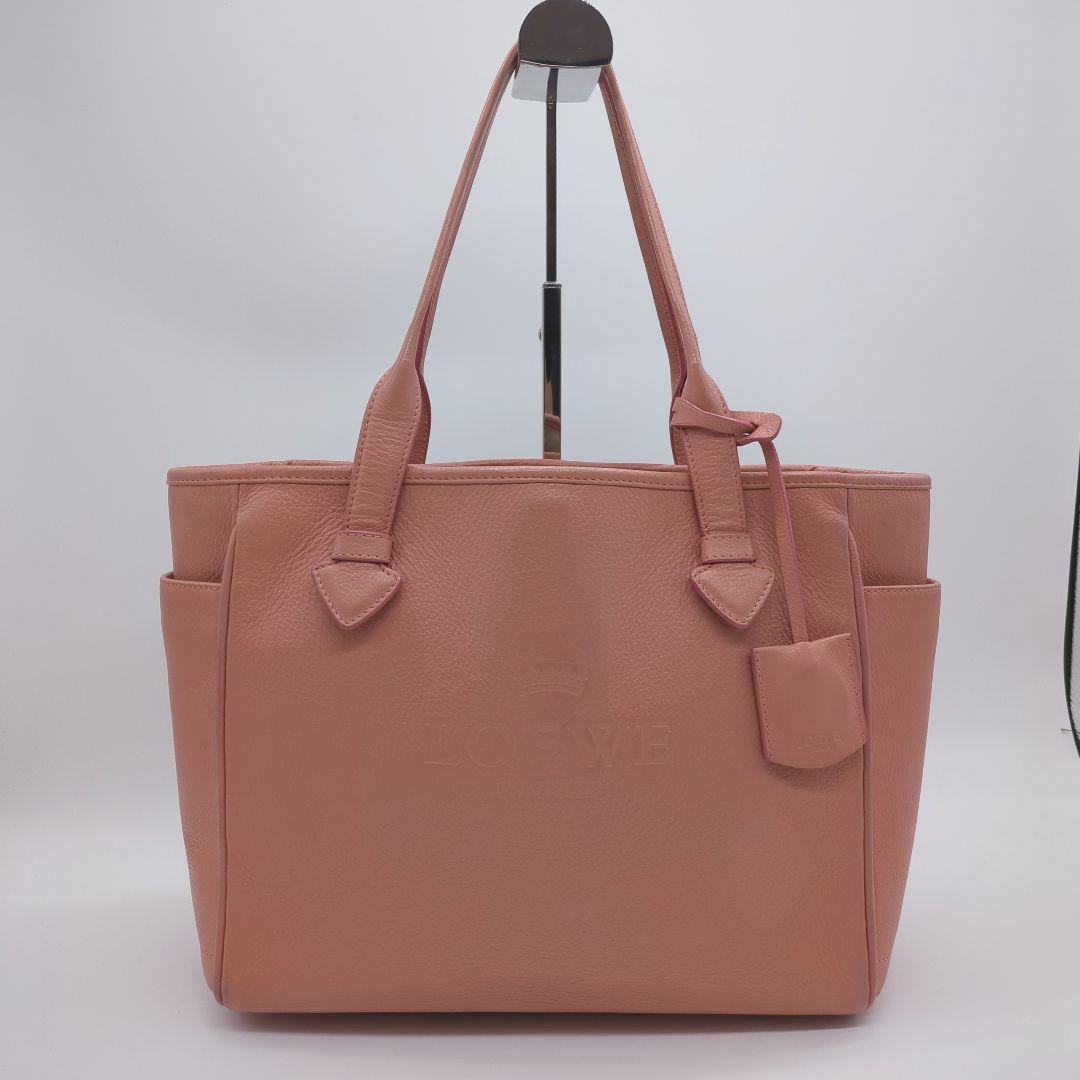 【希少カラー・美品】ロエベ☆トートバッグ レザー クロシェット A4収納可