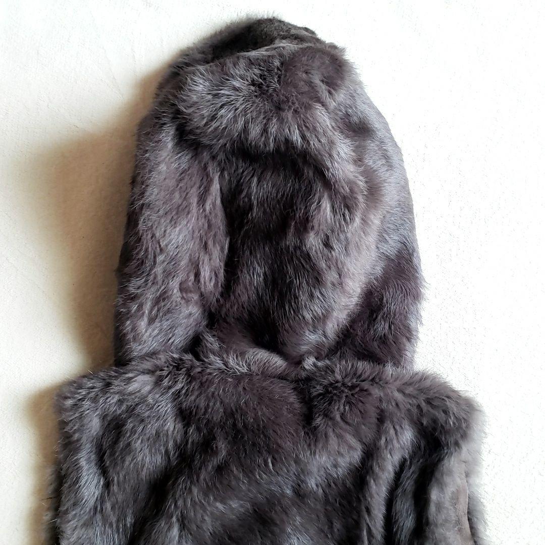 YVES SALOMON　ファーベスト　ラビット　シルク　フランス製