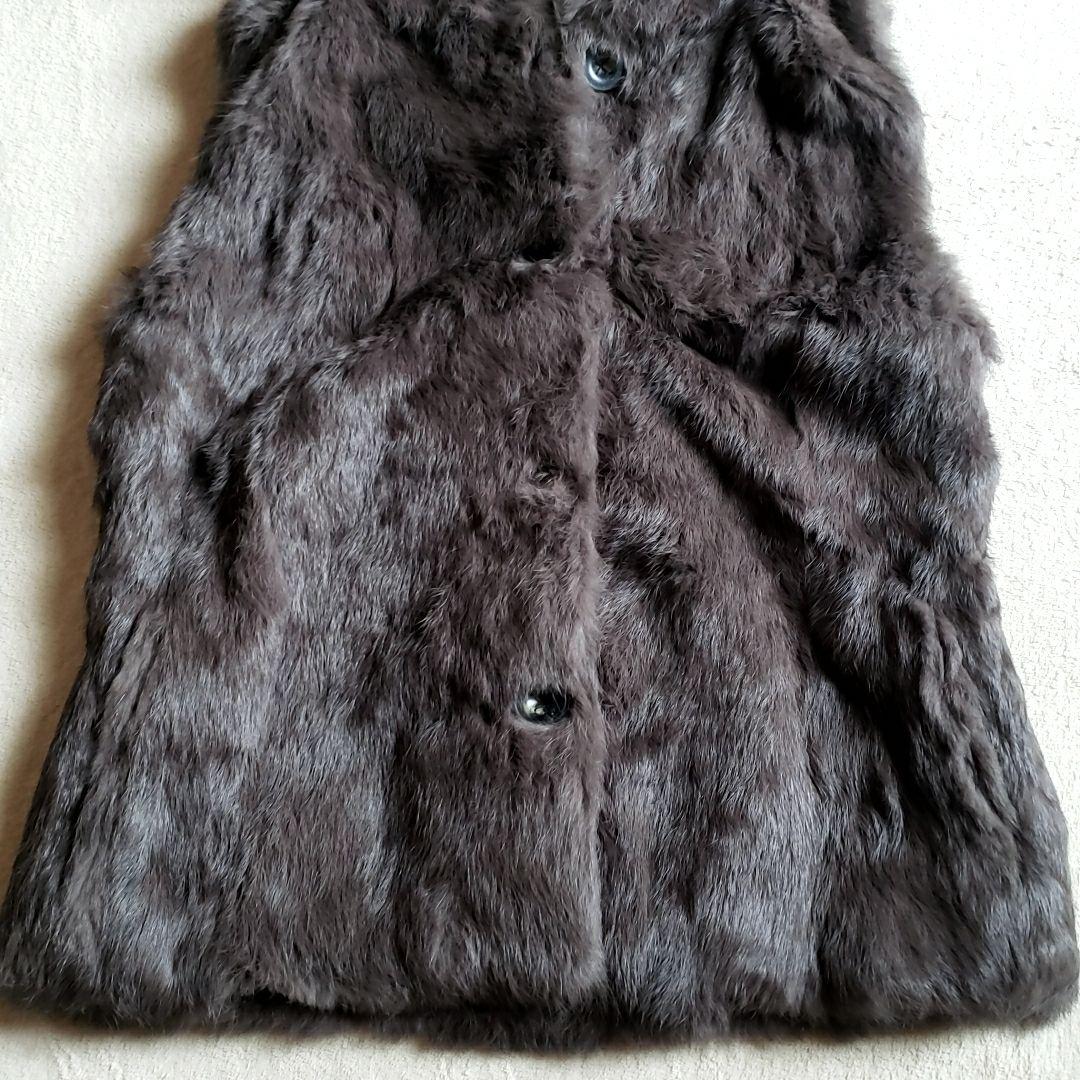 YVES SALOMON　ファーベスト　ラビット　シルク　フランス製