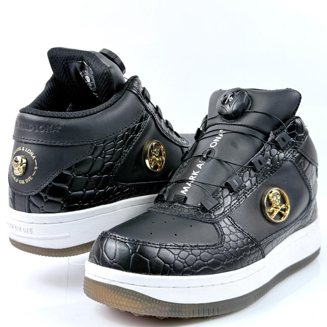 未使用✨マークアンドロナ MARK & LONA ゴルフシューズ クロコダイル