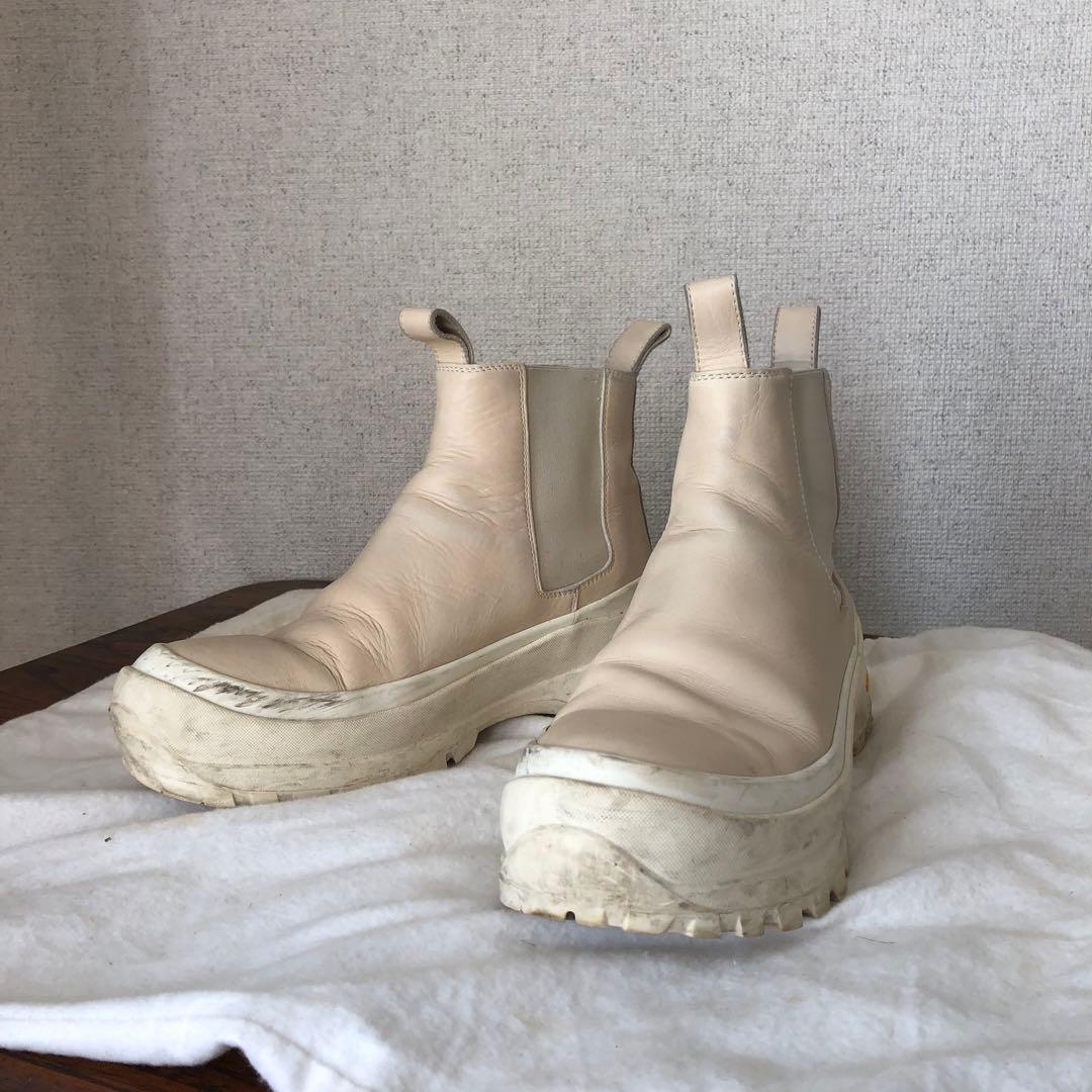 JIL SANDER ジルサンダー サイドゴアブーツ ベージュ 41