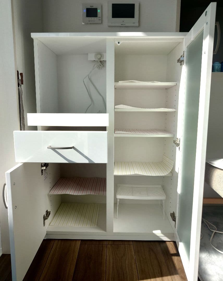 レンジボード 食器棚 (コパン T 80MRB WH) ホワイト