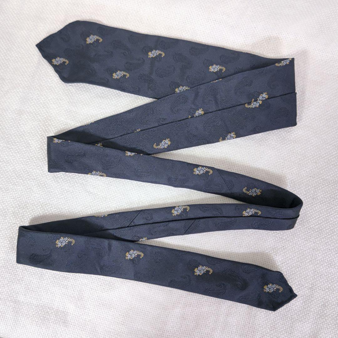 タイユアタイTIE YOUR TIEスフォデラートペイズリービジネスネクタイ紺