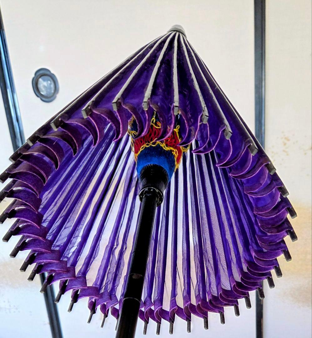 紫色 舞踊傘 90cm 竹製