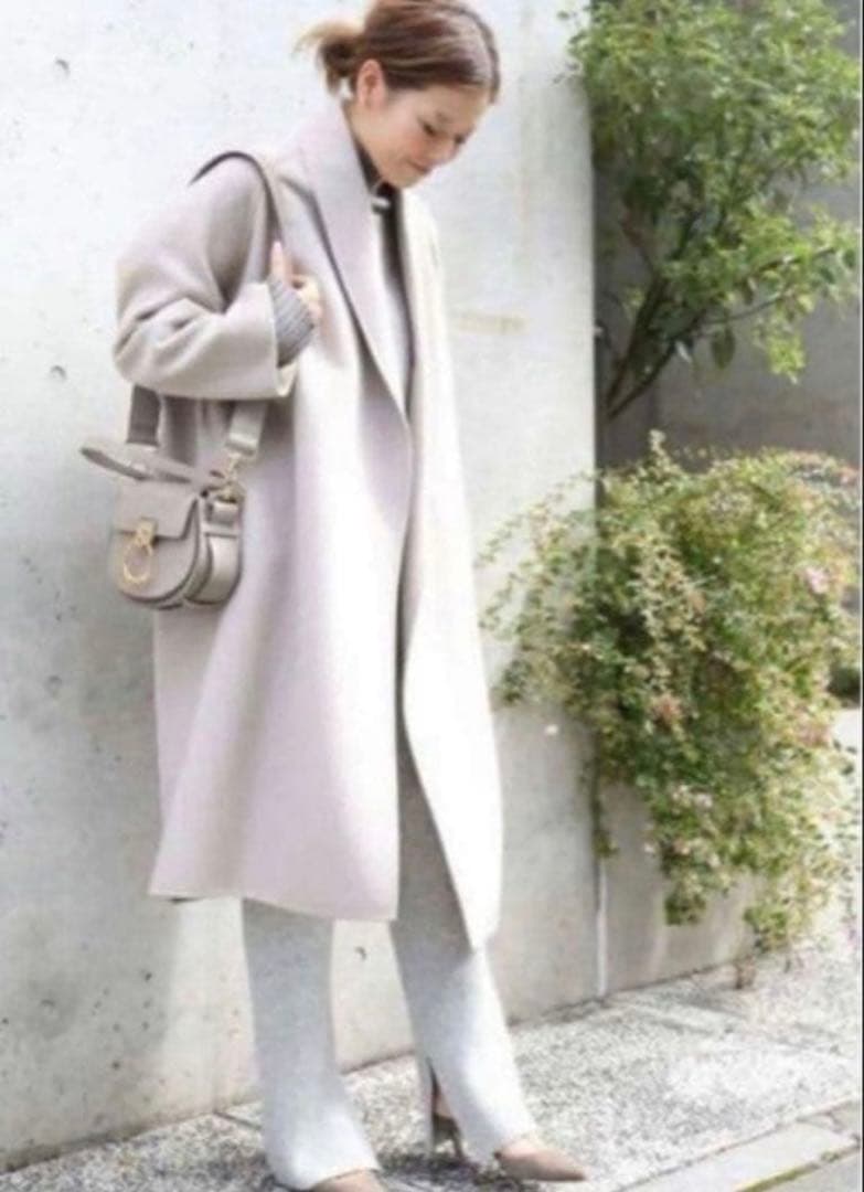 【Deuxieme Classe】AVA ADORE ウールショールカラーコート