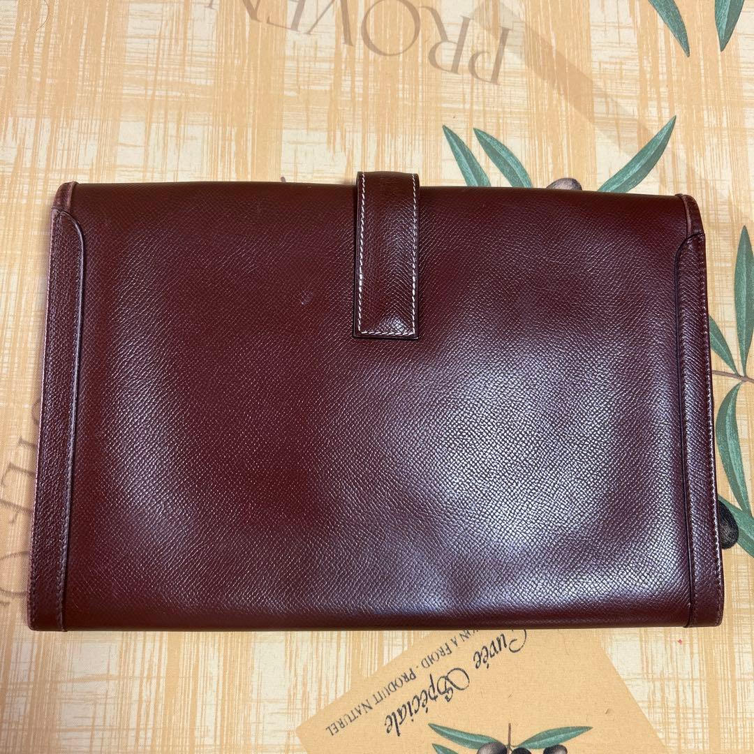 HERMESエルメス クラッチバッグ JIGE PM ブラウン