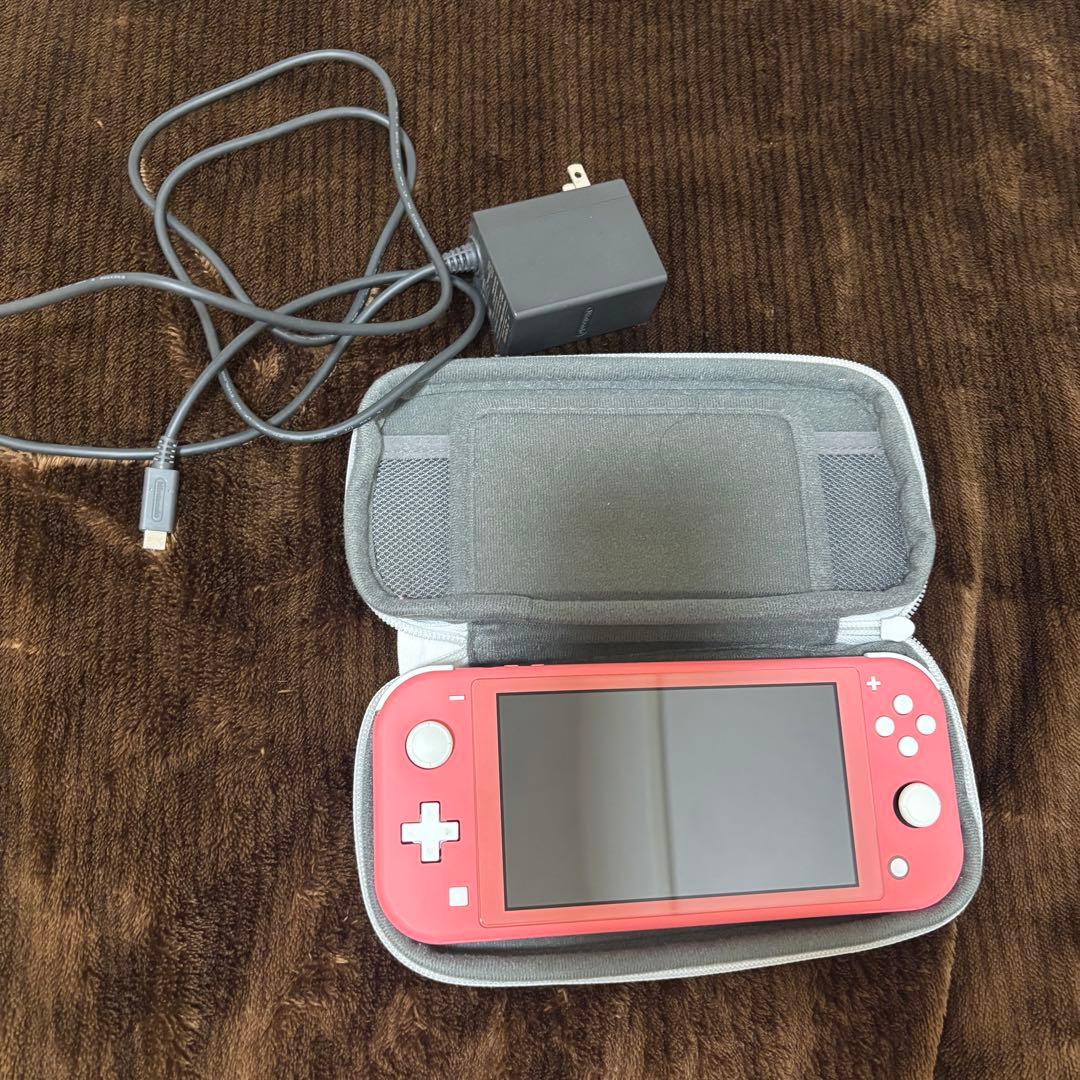 Nintendo Switch Lite ピンク 本体 充電器、ケース付き